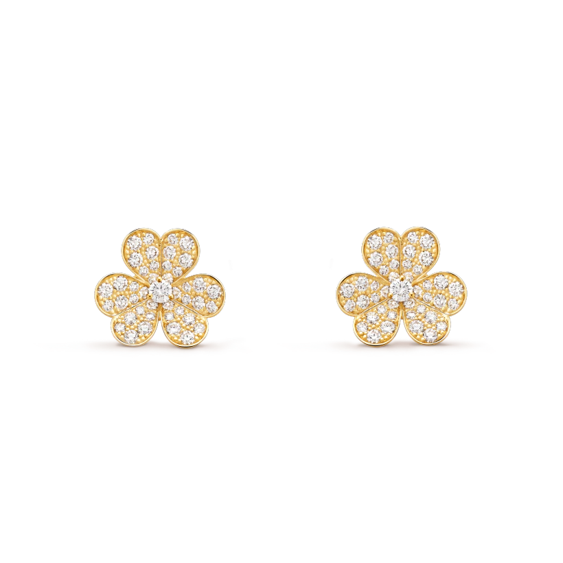 [Opulent Aurora]FRIVOLE GOLD FLOWER DIAMOND EARRINGS