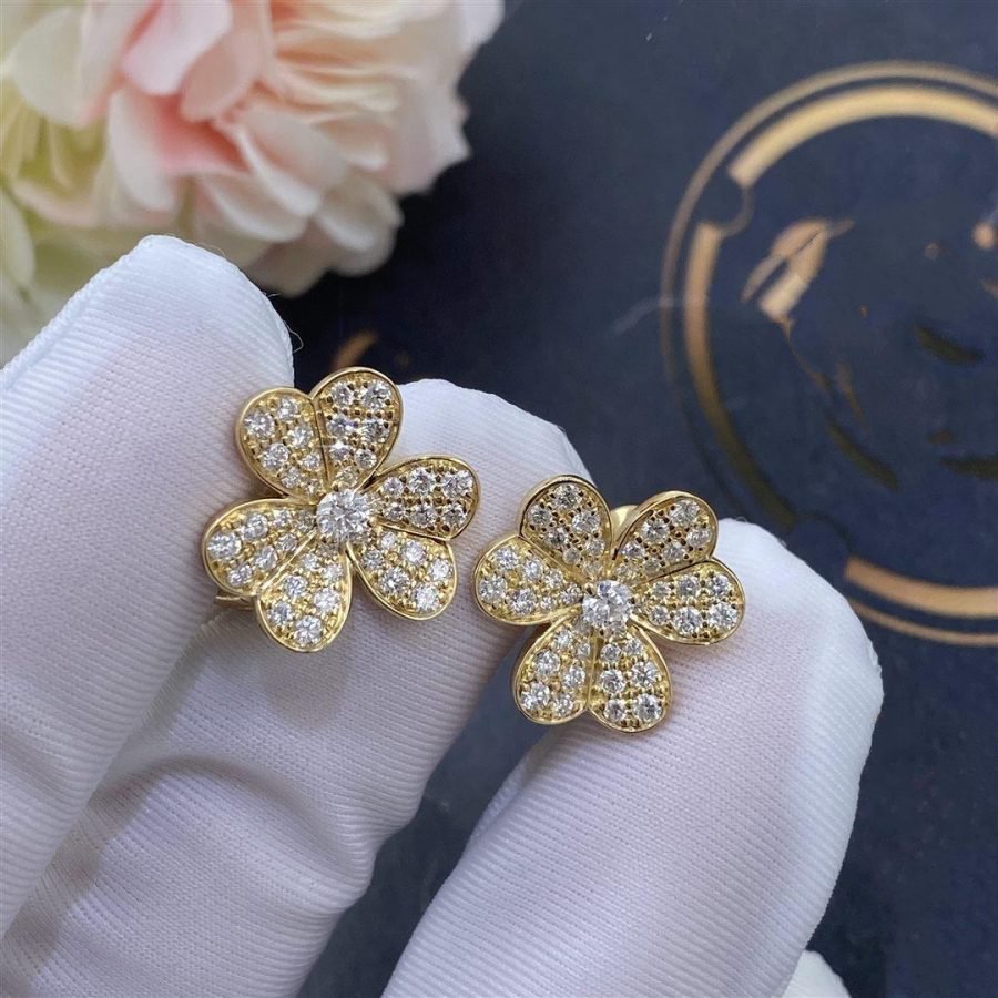 [Opulent Aurora]FRIVOLE GOLD FLOWER DIAMOND EARRINGS