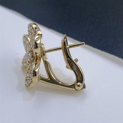 [Opulent Aurora]FRIVOLE GOLD FLOWER DIAMOND EARRINGS