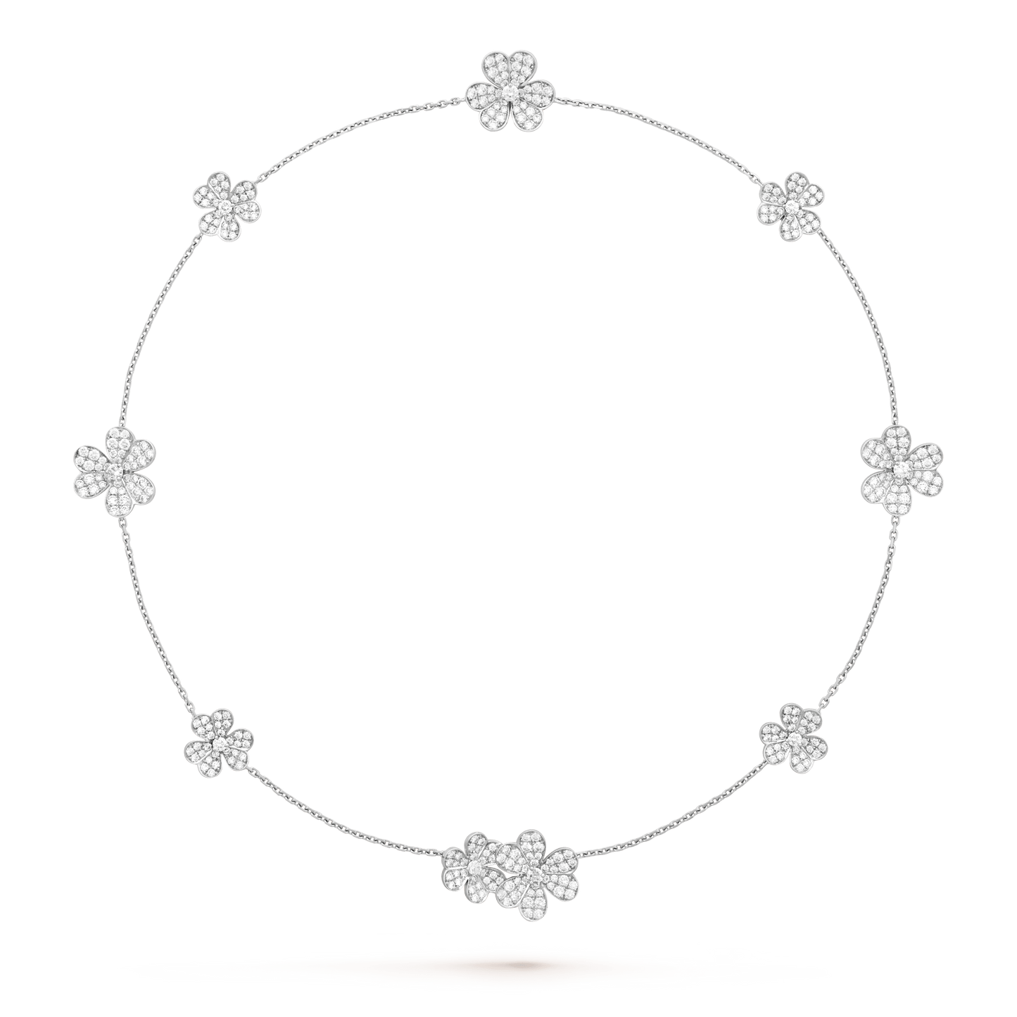 [Opulent Aurora]FRIVOLE SILVER 9 FLOWERS NECKLACE