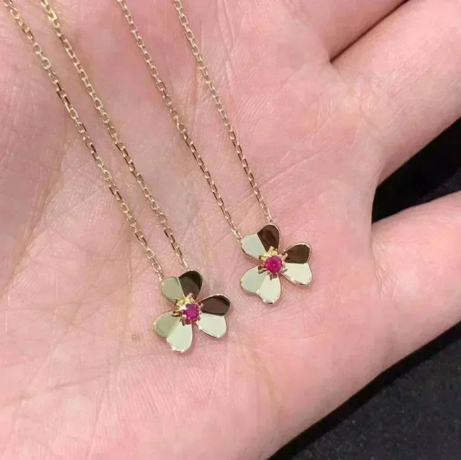 [Opulent Aurora]FRIVOLE GOLD FLOWER NECKLACE