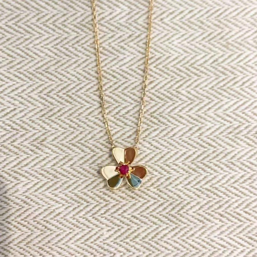 [Opulent Aurora]FRIVOLE GOLD FLOWER NECKLACE