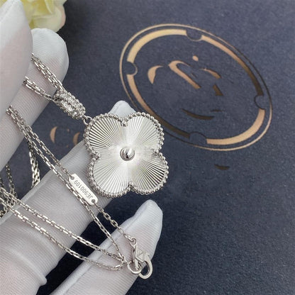 [Opulent Aurora]CLOVER 25MM SILVER BIG CLOVER NECKLACE