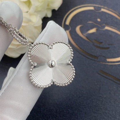 [Opulent Aurora]CLOVER 25MM SILVER BIG CLOVER NECKLACE