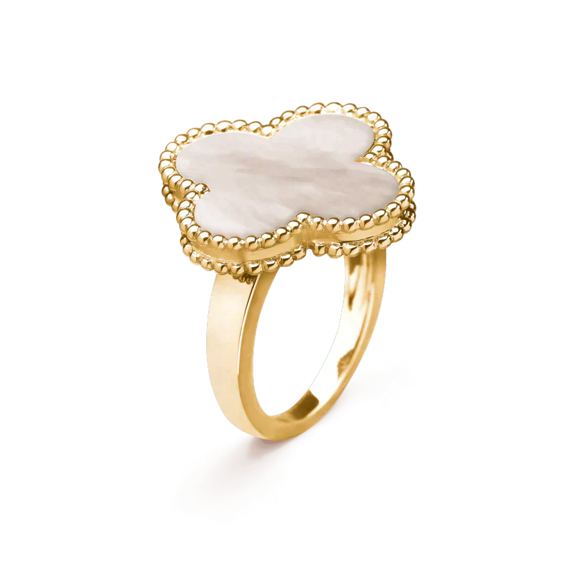 [Opulent Aurora]CLOVER WHITE MOP RING