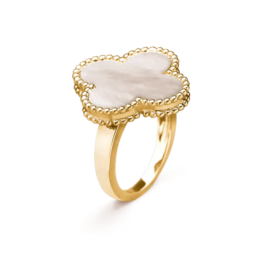 [Opulent Aurora]CLOVER WHITE MOP RING