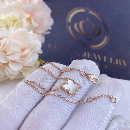 [Opulent Aurora]CLOVER WHITE MOP SINGLE FLOWER BRACELET