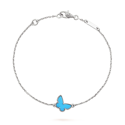 [Opulent Aurora]BUTTERFLY TURQUOISE BUTTERFLY BRACELET SILVER