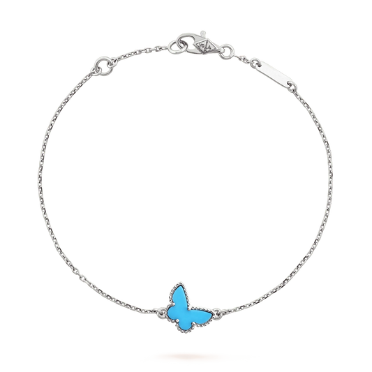 [Opulent Aurora]BUTTERFLY TURQUOISE BUTTERFLY BRACELET SILVER