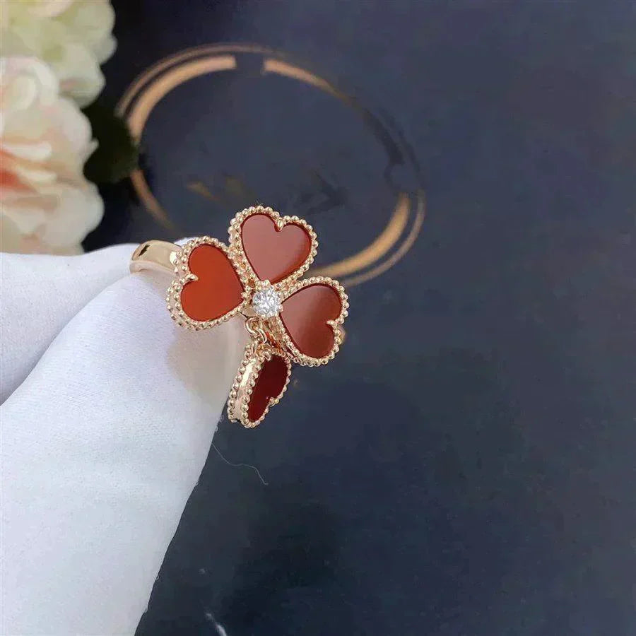 [Opulent Aurora]SWEET CLOVER CARNELIAN RING