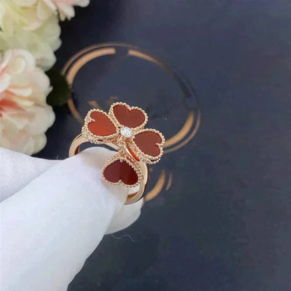 [Opulent Aurora]SWEET CLOVER CARNELIAN RING