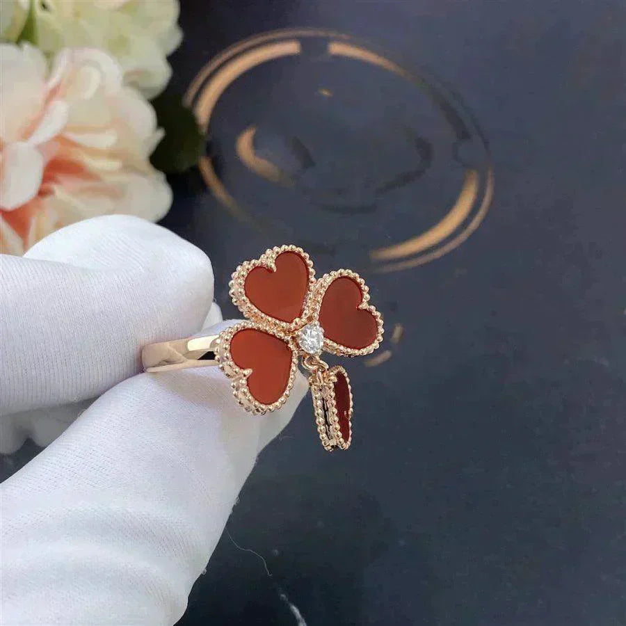 [Opulent Aurora]SWEET CLOVER CARNELIAN RING