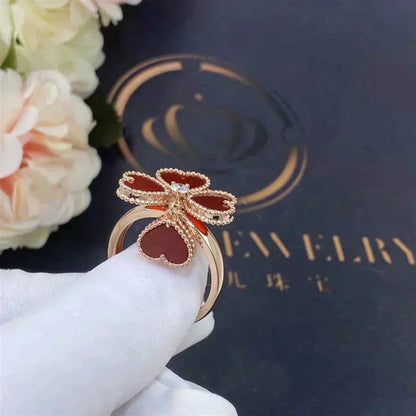 [Opulent Aurora]SWEET CLOVER CARNELIAN RING