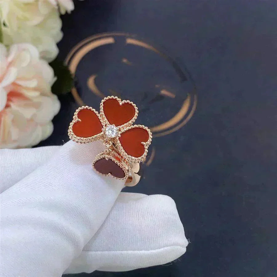 [Opulent Aurora]SWEET CLOVER CARNELIAN RING