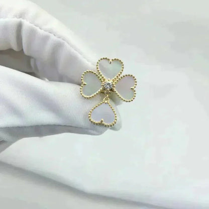 [Opulent Aurora]SWEET CLOVER WHITE MOP RING