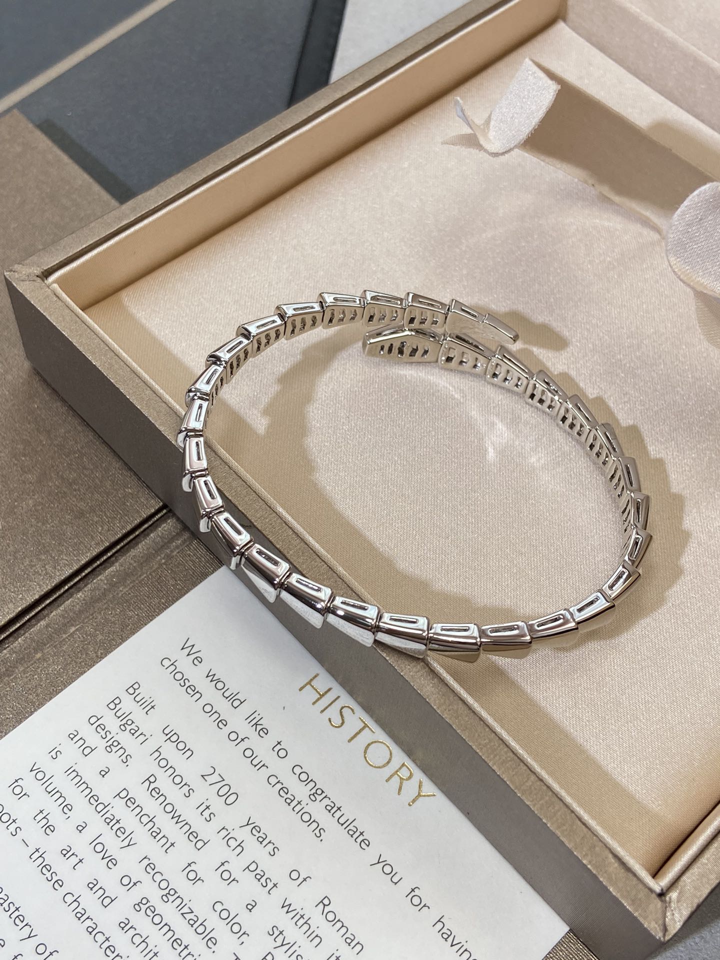 [Opulent Aurora]SERPENTI VIPER SILVER BRACELET