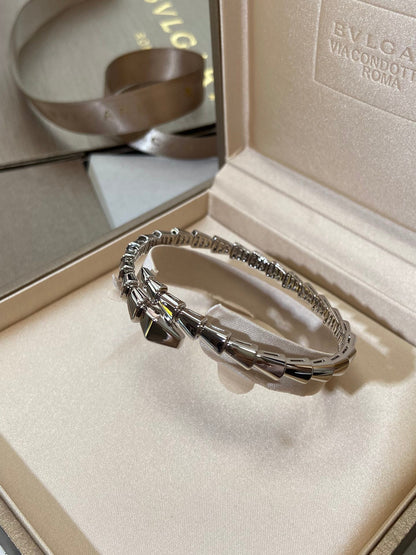 [Opulent Aurora]SERPENTI VIPER SILVER BRACELET