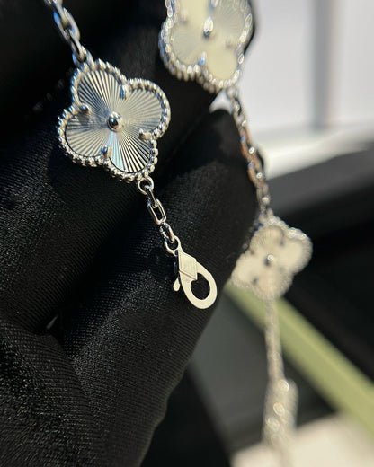 [Opulent Aurora]CLOVER SILVER 5 MOTIFS BRACELET