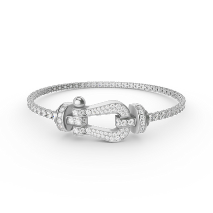 [Opulent Aurora]FORCE  LARGE HORSESHOE FULL DIAMOND TENNIS BRACELET